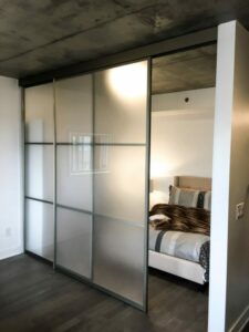 frosted glass sliding doors