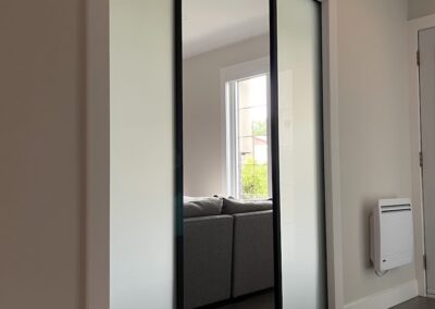 Frosted glass pocket doors