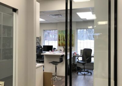 transparent tempered glass office sliding doors