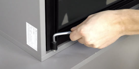 Pivot door system for room separation