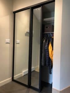 Mat black mirrored closet doors - Custom Sliding Doors and Suspended  Systems Montreal & Toronto