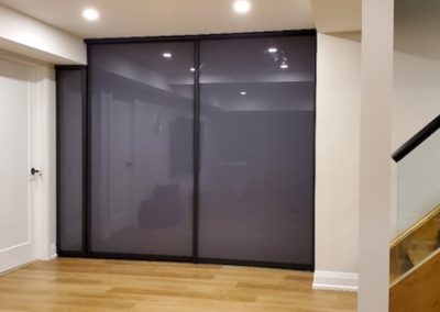 Portes coulissantes modernes en verre gris
