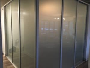 frosted glass sliding walls for bedroom