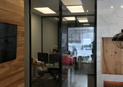 transparent tempered glass office dividers